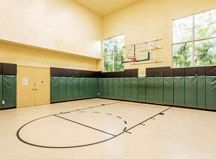Vizcaya Lakes apartments in Boynton Beach, Florida boasts a private full basketball court.
